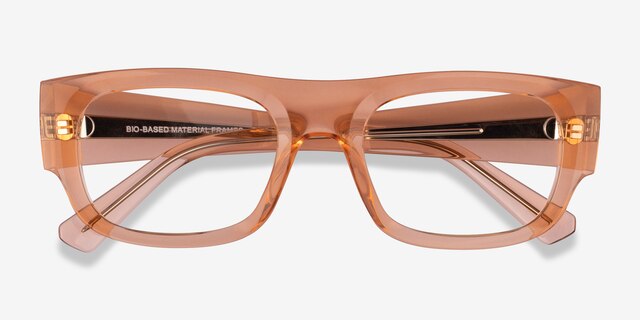 Ray-Ban RB7218 Kristin Transparent Orange Eco-friendlyEyeglass Frames from EyeBuyDirect, Closed View