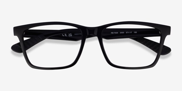 Ray-Ban RB7025 Polished Black PlasticEyeglass Frames from EyeBuyDirect, Closed View