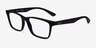 Ray-Ban RB7025 Matte Black PlasticEyeglass Frames from EyeBuyDirect, Angle View