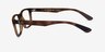 Ray-Ban RB7025 Tortoise PlasticEyeglass Frames from EyeBuyDirect, Side View