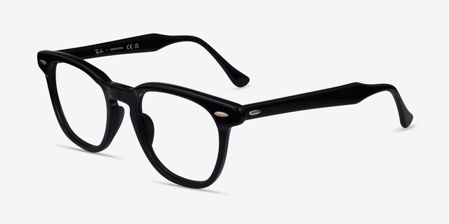 Ray-Ban RB5398 Hawkeye Shiny Black AcetateEyeglass Frames from EyeBuyDirect, Angle View