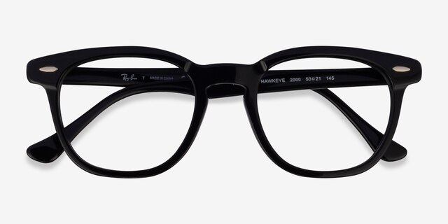 Ray-Ban RB5398 Hawkeye Shiny Black AcetateEyeglass Frames from EyeBuyDirect, Closed View