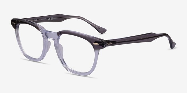 Ray-Ban RB5398 Hawkeye Gray Clear AcetateEyeglass Frames from EyeBuyDirect, Angle View