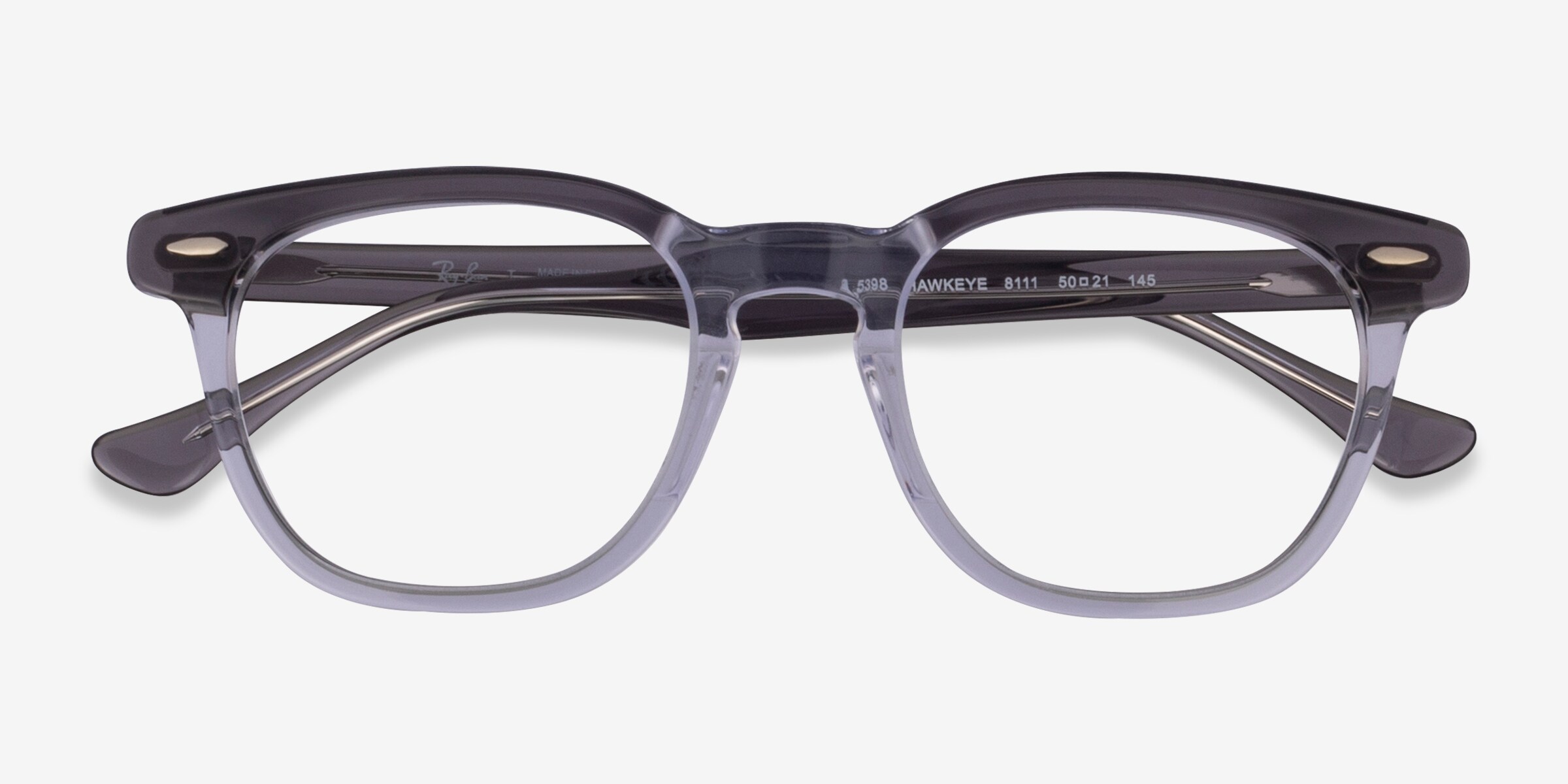 Ray-Ban RB5398 Hawkeye - Square Gray Clear Frame Eyeglasses
