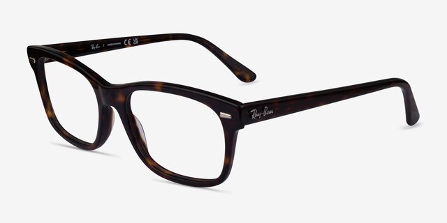 Ray-Ban RB5383 Tortoise AcetateEyeglass Frames from EyeBuyDirect, Angle View