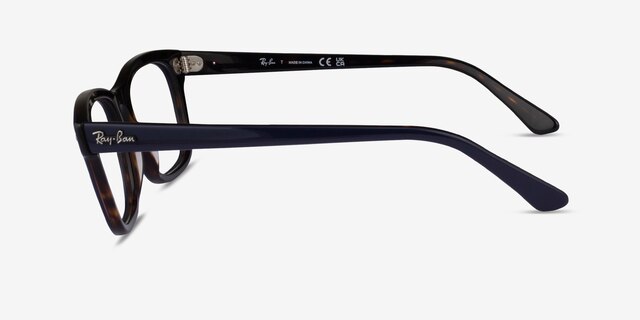 Ray-Ban RB5383 Blue Tortoise AcétateMontures de lunettes de vue d'EyeBuyDirect, Vue de Côté