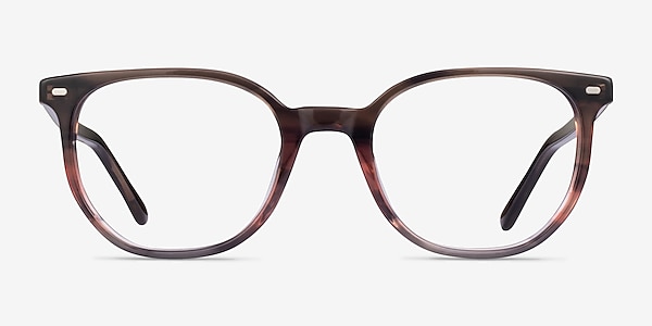 Ray-Ban RB5397 Elliot Striped Brown Acétate Montures de lunettes de vue