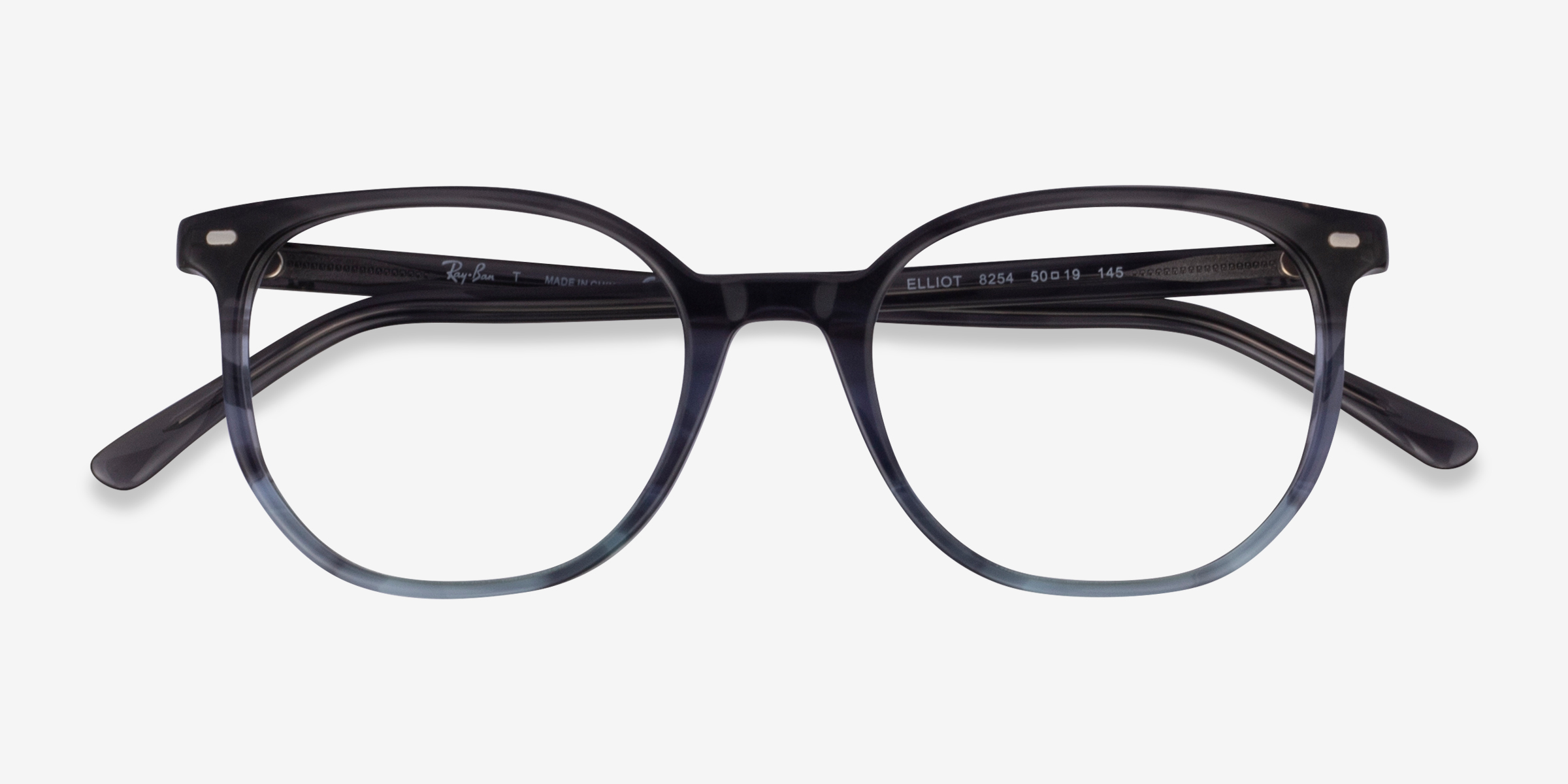 RayBan RB5397 Elliot Wayfarer Striped Gray Frame Eyeglasses