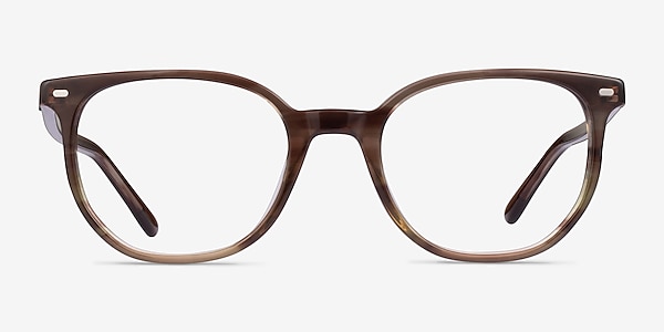 Ray-Ban RB5397 Elliot Striped Brown Green Acetate Eyeglass Frames