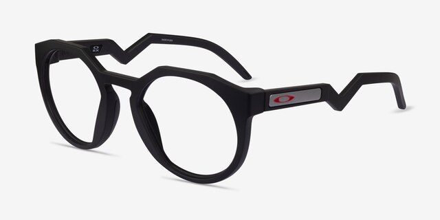 Oakley OX8139 Hstn Matte Black PlasticEyeglass Frames from EyeBuyDirect, Angle View
