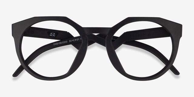 Oakley OX8139 Hstn Matte Black PlasticEyeglass Frames from EyeBuyDirect, Closed View