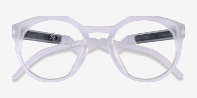 Oakley OX8139 Hstn Matte Clear PlasticEyeglass Frames from EyeBuyDirect, Closed View