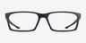 Oakley Overhead Satin Black PlasticEyeglass Frames from EyeBuyDirect, Front View