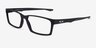 Oakley Overhead Satin Black PlasticEyeglass Frames from EyeBuyDirect, Angle View