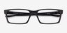 Oakley Overhead Satin Black PlasticEyeglass Frames from EyeBuyDirect, Closed View