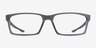 Oakley Overhead Satin Gray PlasticEyeglass Frames from EyeBuyDirect, Front View