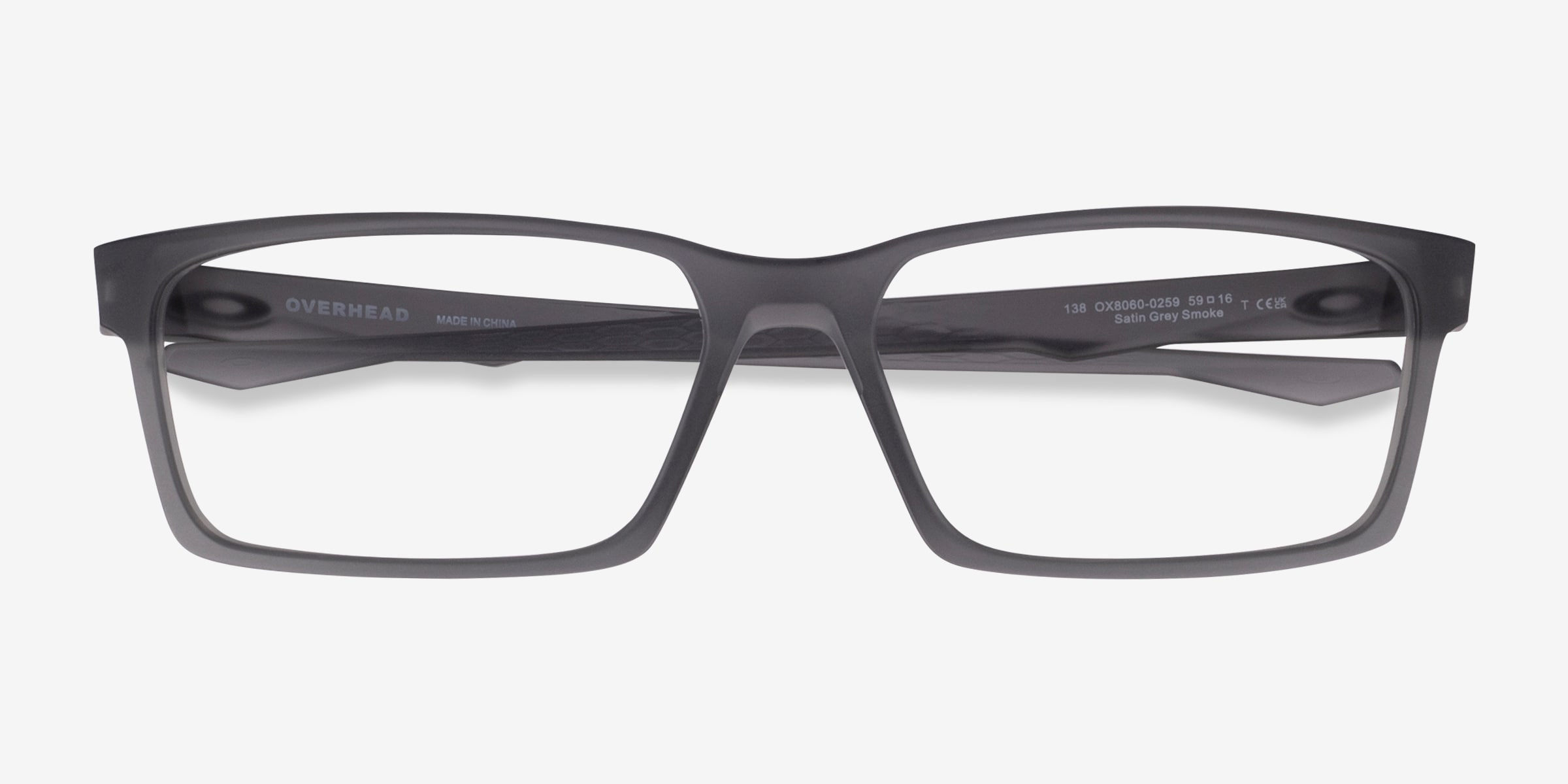 Oakley Overhead - Rectangle Satin Gray Frame Glasses For Men