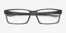 Oakley Overhead Satin Gray PlasticEyeglass Frames from EyeBuyDirect, Closed View