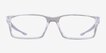 Oakley Overhead Polished Clear PlasticEyeglass Frames from EyeBuyDirect, Front View