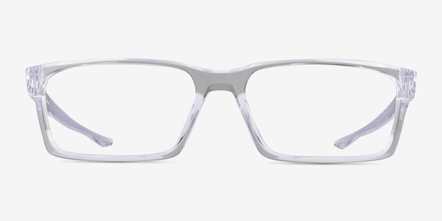 Oakley Overhead Polished Clear PlasticEyeglass Frames from EyeBuyDirect, Front View