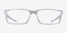 Oakley Overhead Polished Clear PlasticEyeglass Frames from EyeBuyDirect, Front View