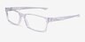 Oakley Overhead Polished Clear PlasticEyeglass Frames from EyeBuyDirect, Angle View