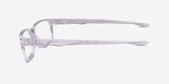 Oakley Overhead Polished Clear PlasticEyeglass Frames from EyeBuyDirect, Side View