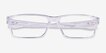 Oakley Overhead Polished Clear PlasticEyeglass Frames from EyeBuyDirect, Closed View