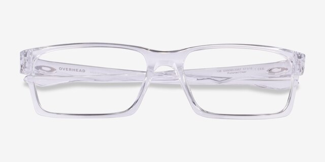 Oakley Overhead Polished Clear PlasticEyeglass Frames from EyeBuyDirect, Closed View