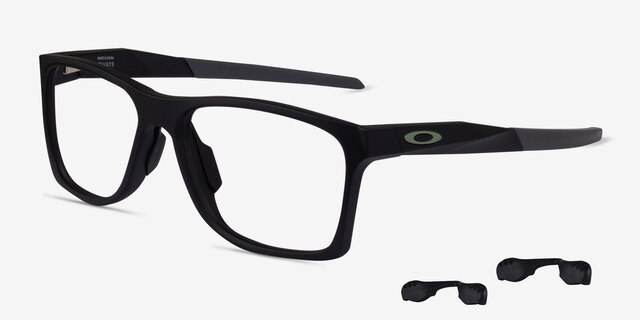 Oakley Activate Satin Black PlasticEyeglass Frames from EyeBuyDirect, Angle View