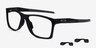 Oakley Activate Satin Black PlasticEyeglass Frames from EyeBuyDirect, Angle View
