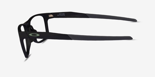 Oakley Activate Satin Black PlasticEyeglass Frames from EyeBuyDirect, Side View