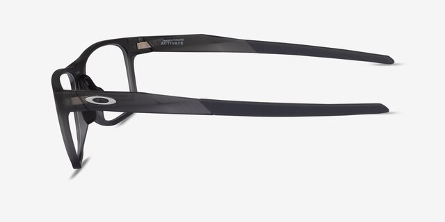 Oakley Activate Satin Gray Smoke PlasticEyeglass Frames from EyeBuyDirect, Side View