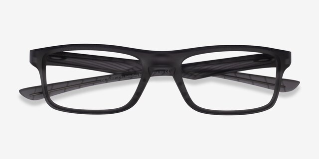 Oakley Plank 2.0 Satin Gray PlastiqueMontures de lunettes de vue d'EyeBuyDirect, Vue Rapprochée