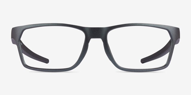 Oakley Hex Jector Silver PlasticEyeglass Frames from EyeBuyDirect, Front View