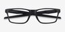 Oakley Hex Jector Silver PlasticEyeglass Frames from EyeBuyDirect, Closed View