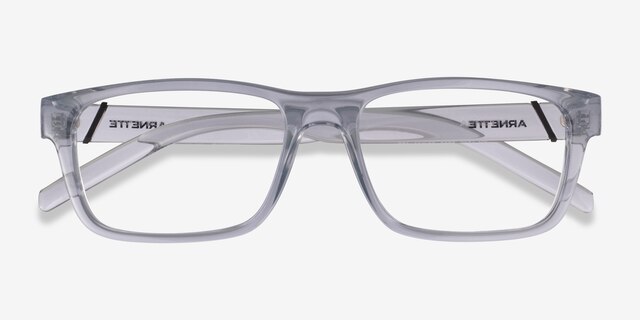 ARNETTE Flamengo Transparent Gray PlasticEyeglass Frames from EyeBuyDirect, Closed View