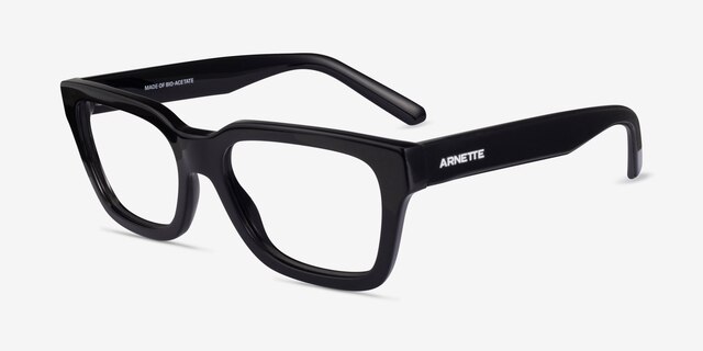 ARNETTE Cold Heart Black AcetateEyeglass Frames from EyeBuyDirect, Angle View