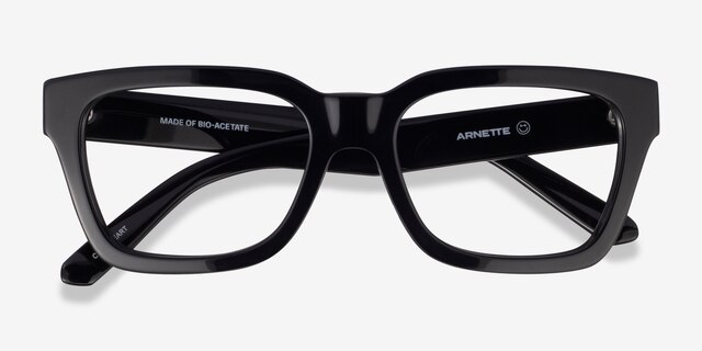 ARNETTE Cold Heart Black AcetateEyeglass Frames from EyeBuyDirect, Closed View
