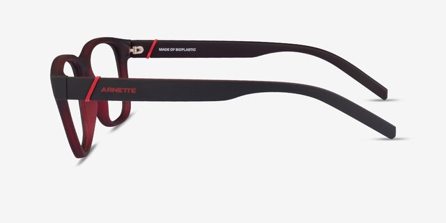 ARNETTE Telmo Matte Gray Red PlasticEyeglass Frames from EyeBuyDirect, Side View