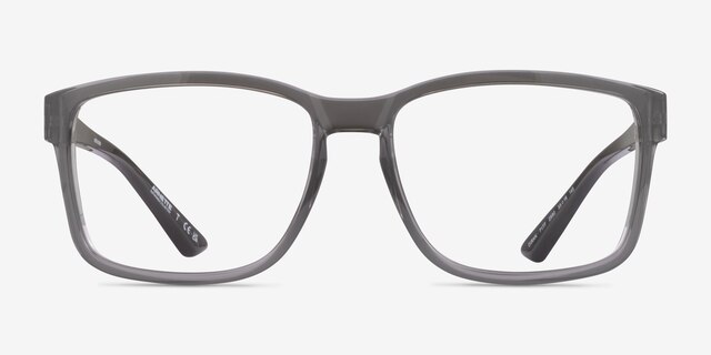 ARNETTE Dirkk Shiny Transparent Gray PlasticEyeglass Frames from EyeBuyDirect, Front View