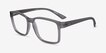 ARNETTE Dirkk Shiny Transparent Gray PlasticEyeglass Frames from EyeBuyDirect, Angle View