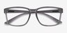 ARNETTE Dirkk Shiny Transparent Gray PlasticEyeglass Frames from EyeBuyDirect, Closed View