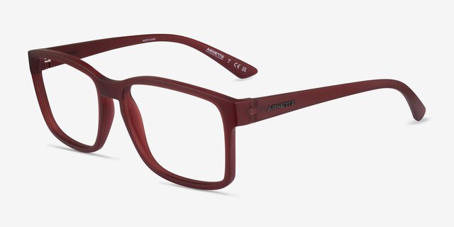 ARNETTE Dirkk Matte Red PlasticEyeglass Frames from EyeBuyDirect, Angle View