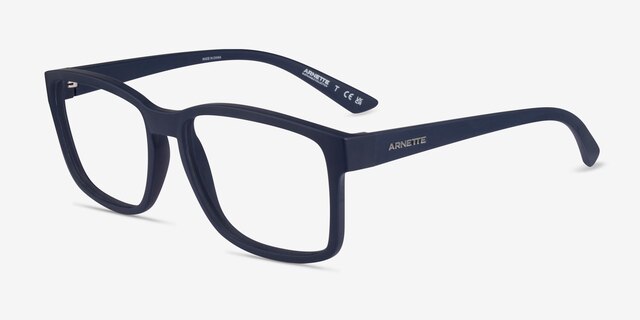 ARNETTE Dirkk Matte Blue PlasticEyeglass Frames from EyeBuyDirect, Angle View