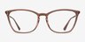 Vogue Eyewear VO5277 Brown Crystal PlasticEyeglass Frames from EyeBuyDirect, Front View