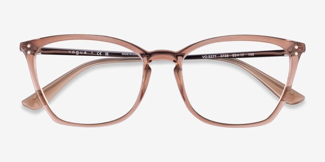 Vogue Eyewear VO5277 Brown Crystal PlasticEyeglass Frames from EyeBuyDirect, Closed View