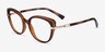 Vogue Eyewear VO5383B Tortoise Light Brown PlasticEyeglass Frames from EyeBuyDirect, Angle View