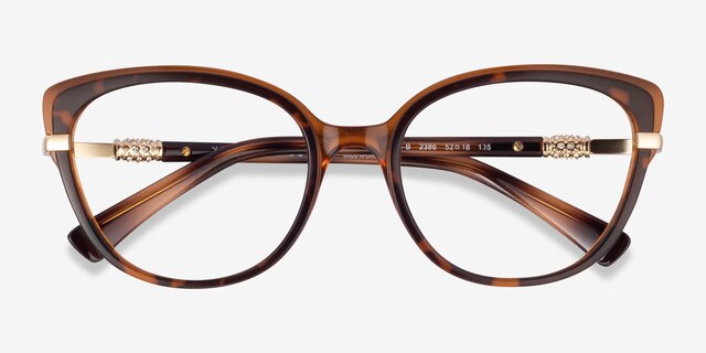 Vogue Eyewear VO5383B Tortoise Light Brown PlasticEyeglass Frames from EyeBuyDirect, Closed View