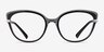 Vogue Eyewear VO5383B Black Gray PlasticEyeglass Frames from EyeBuyDirect, Front View